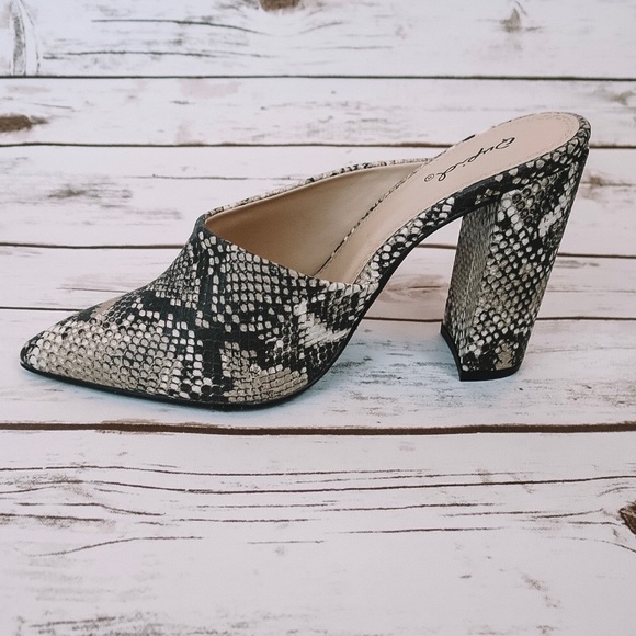 Snake Print Mules - Picture 4 of 8